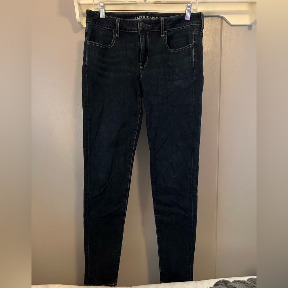Dark denim skinny jeans